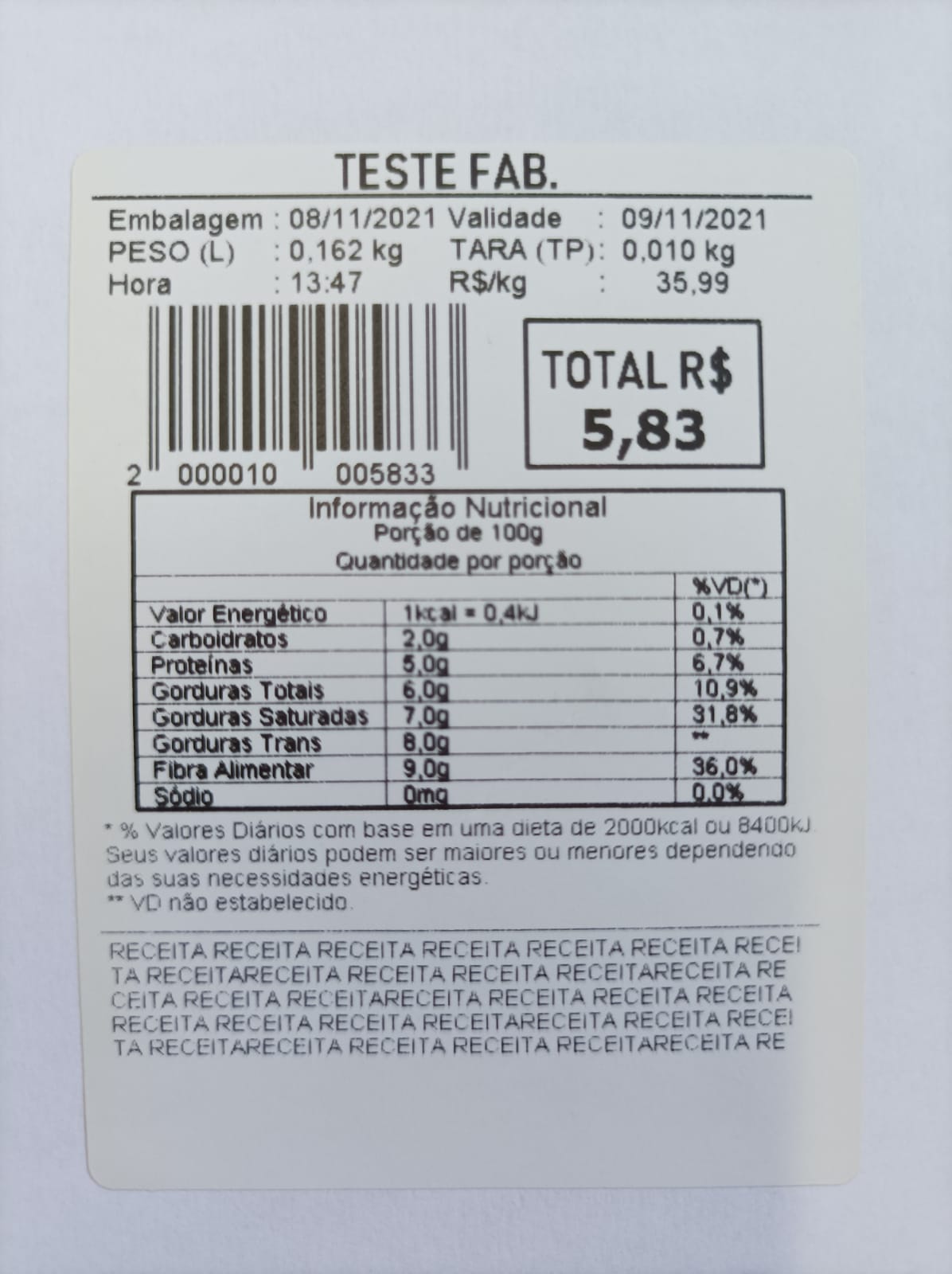 Atual rótulo da Anvisa Atual rótulo da Anvisa